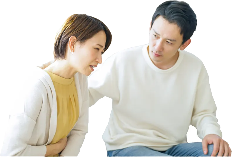 体調不良を感じる男女のイメージ