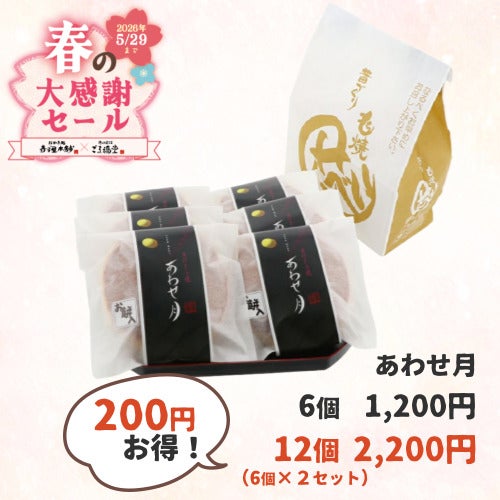 あわせ月6個袋入りのパッケージ